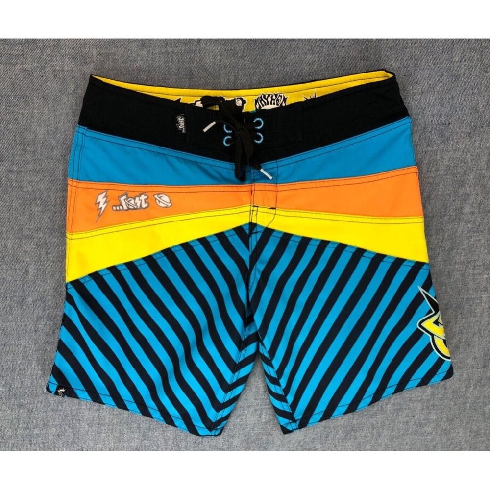 Vintage Lost Mayhem Black Sheep Board Shorts 30 Wakeboard Surf Water Beach Men's